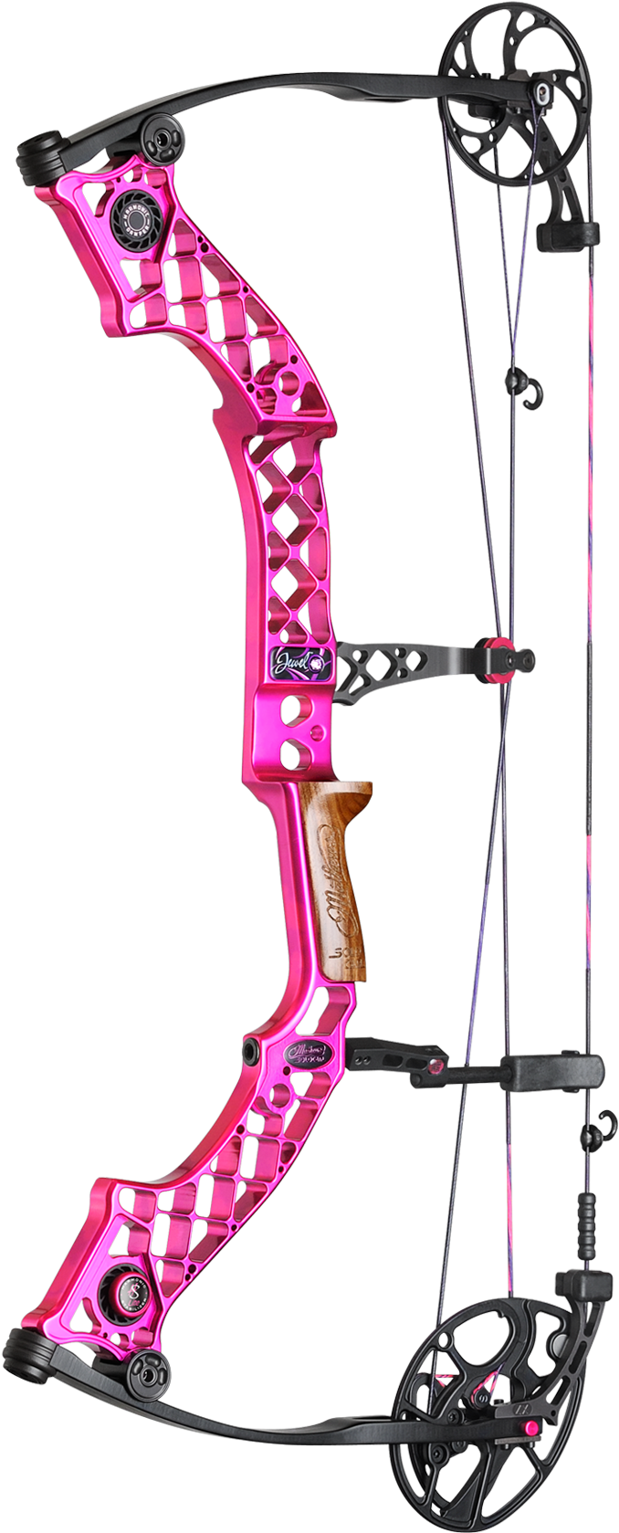 Mathews Jewel Pink Bca Bow - Mathews Z3 Wood Grip Clipart (722x1680), Png Download