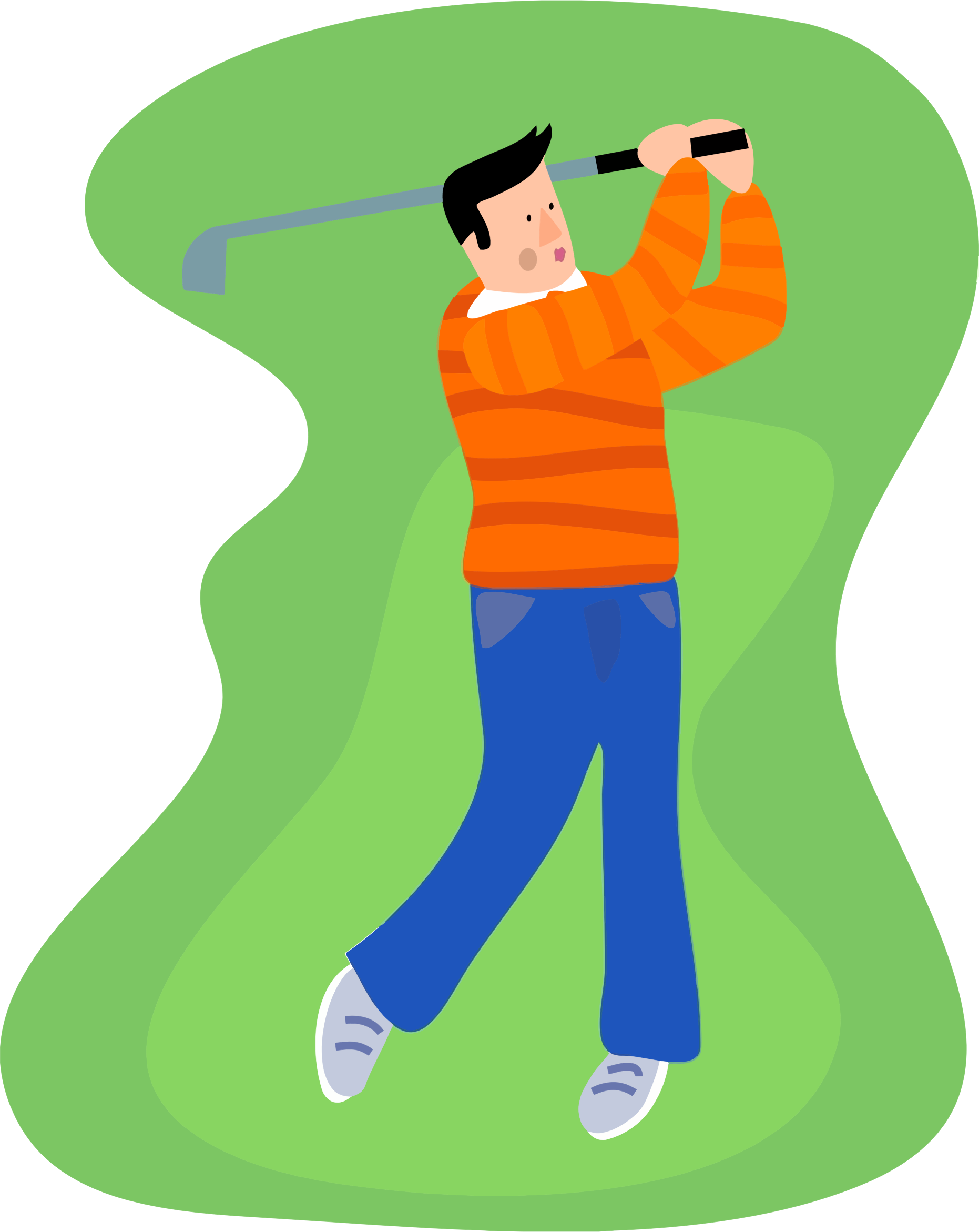 This Free Icons Png Design Of Golfing Guy Clipart (1862x2342), Png Download