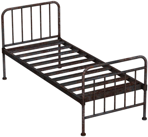 Bed Metal Bed Old Antique Stainless Rusty Rusted - Bed Clipart (960x720), Png Download