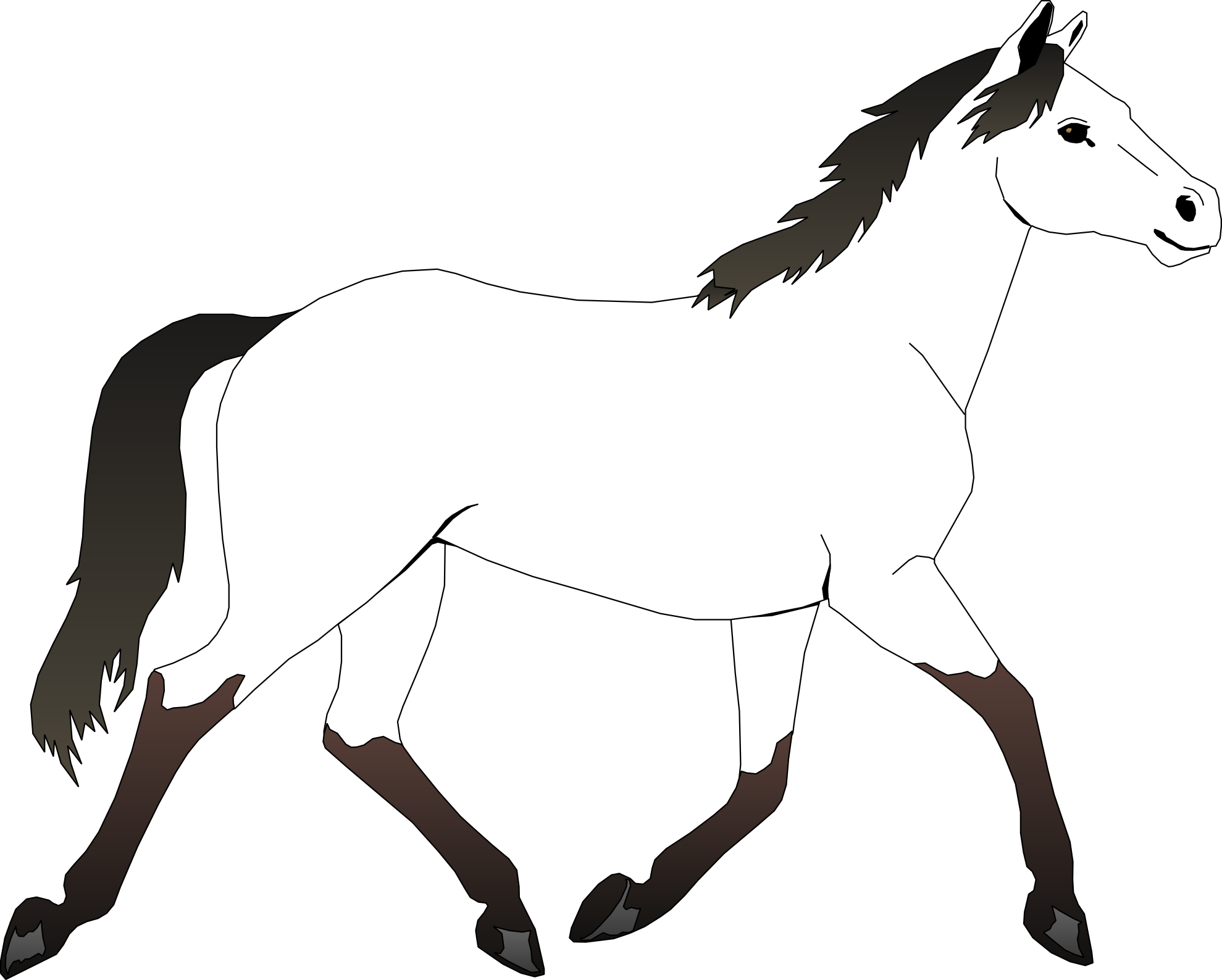 Graphic Transparent Stock Horse Head Clipart - Mustang Horse Coloring Page - Png Download (1979x1587), Png Download