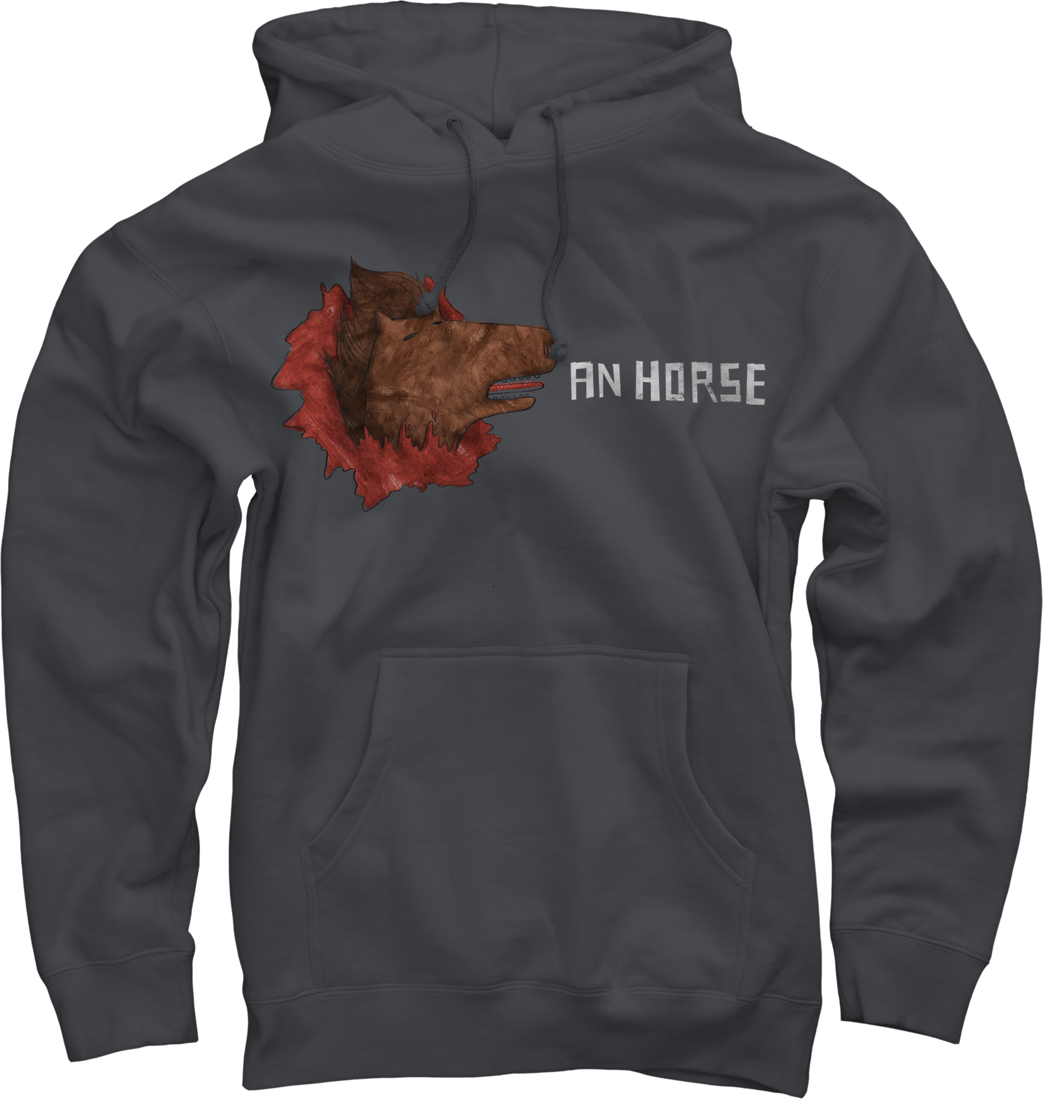 Horse Head Hoodie Charcoal $40 - Simple Plan Hoodie Clipart (2085x2197), Png Download
