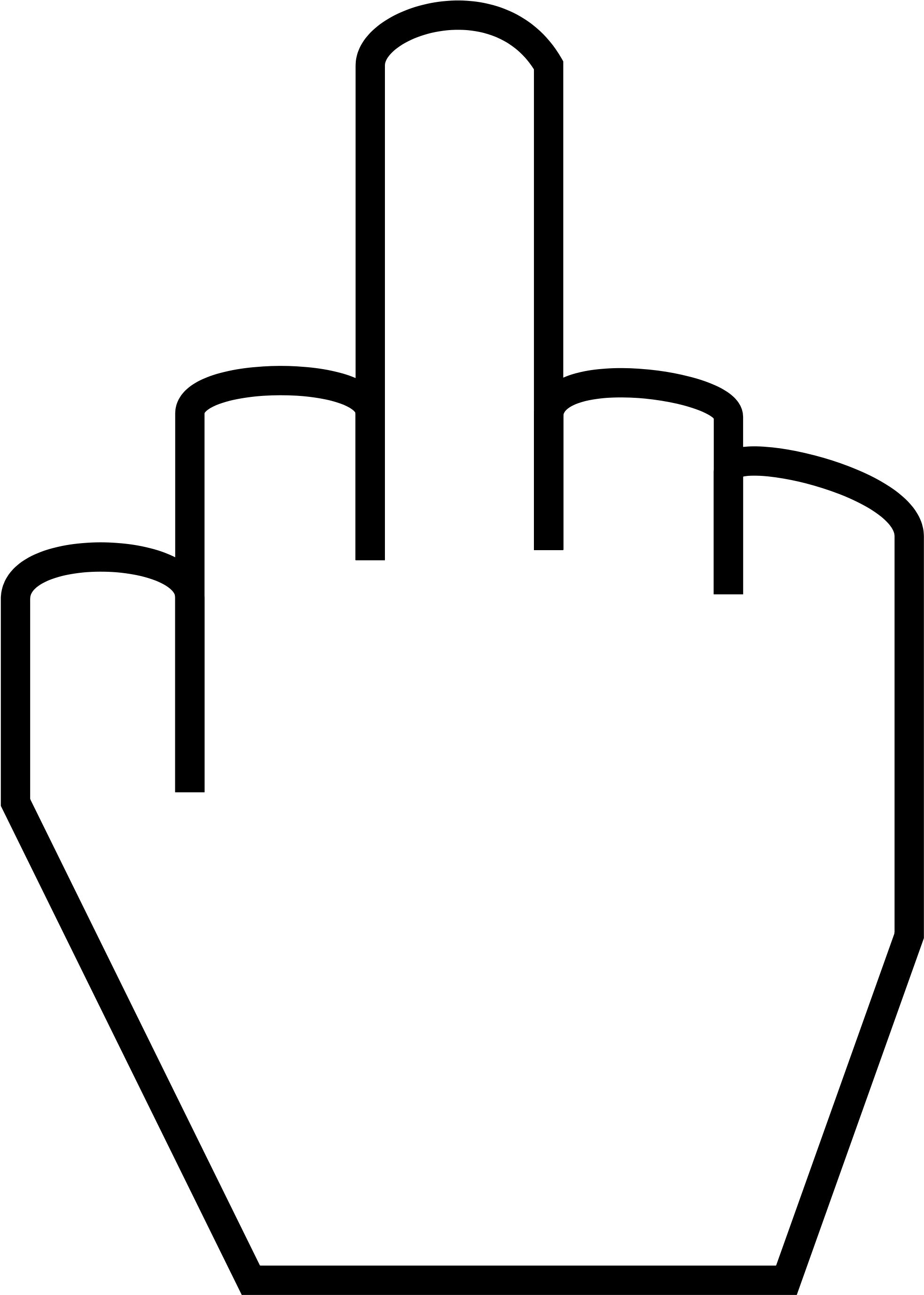 Open - Middle Finger Emoji Drawing Clipart (2000x2758), Png Download