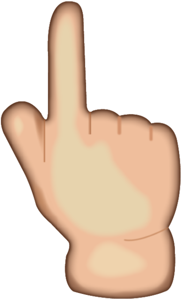 Finger Emoji Png - 👆 Emoji Clipart (600x600), Png Download
