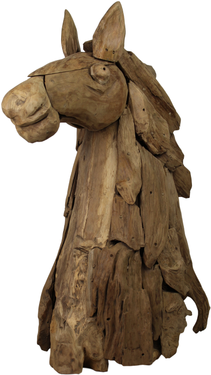 Decorative Horse Head - Statue Clipart (448x800), Png Download