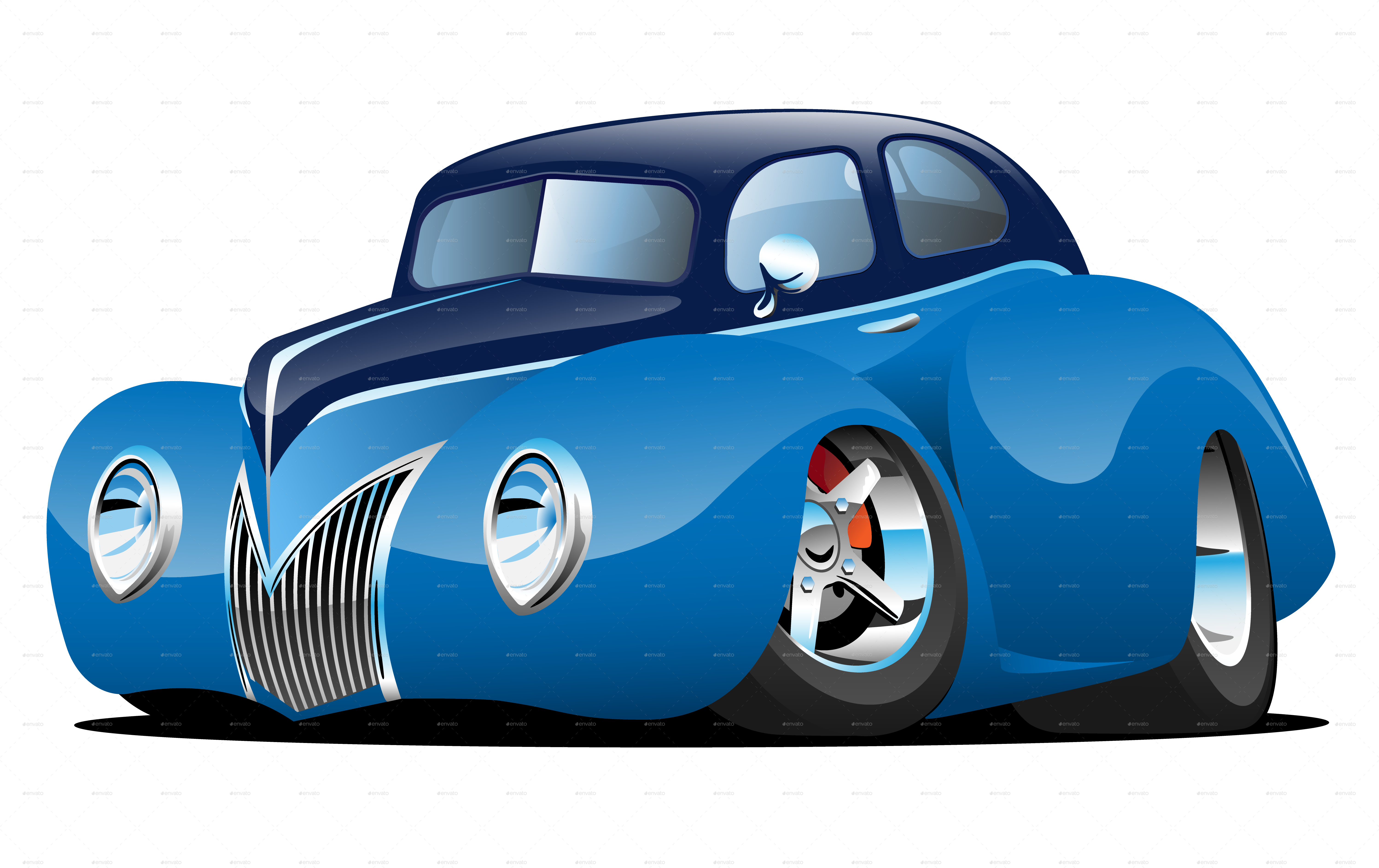 Hotrod 39 Hotrod Clipart (5989x3770), Png Download