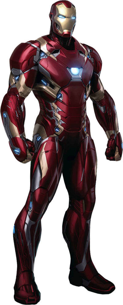 Civil War Iron Man By Sidewinder On - Homem De Ferro Mark 46 Clipart (400x992), Png Download