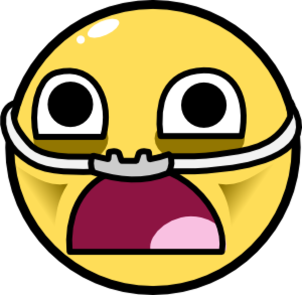 Awesome Face / Epic Smiley - Surprised Smiley Png Clipart (600x586), Png Download