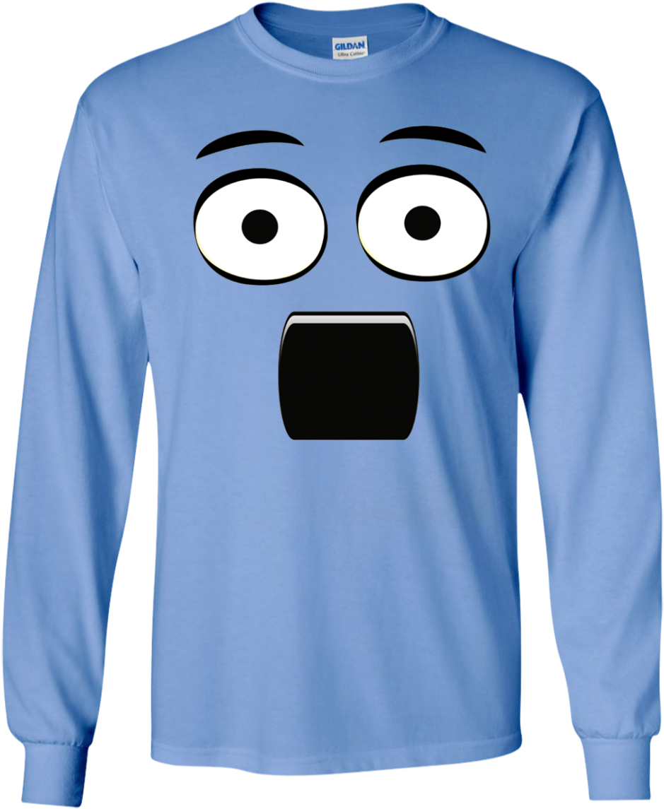 Emoji T-shirt With A Surprised Face And Open Mouth - Shirt Clipart (1155x1155), Png Download