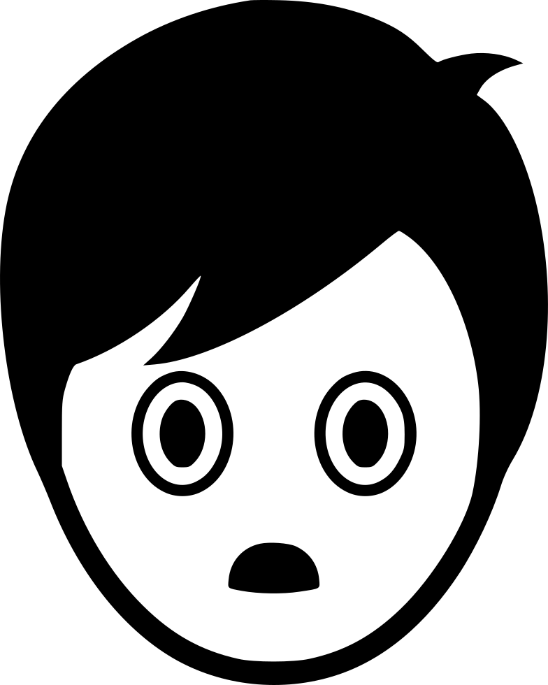 Dull Surprise Boy Man Svg Png Icon Ⓒ - Sad Face Boy Icon Clipart (784x980), Png Download