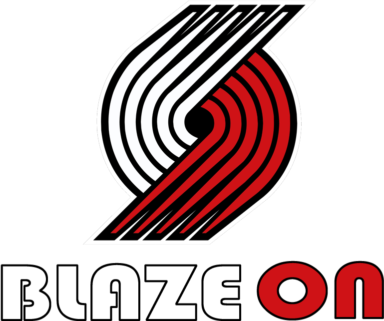 I Dont Like The Font - Portland Trail Blazers Logo 2016 Clipart (769x643), Png Download