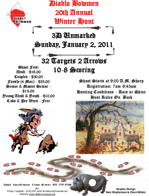 Winter Hunt 2011 - Diablo Hunting Club Clipart (581x800), Png Download