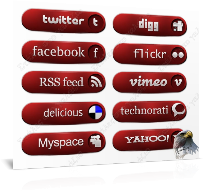 Social Red Buttons Icons, Icons, Social Bookmarks Icons - Twitter Clipart (940x840), Png Download