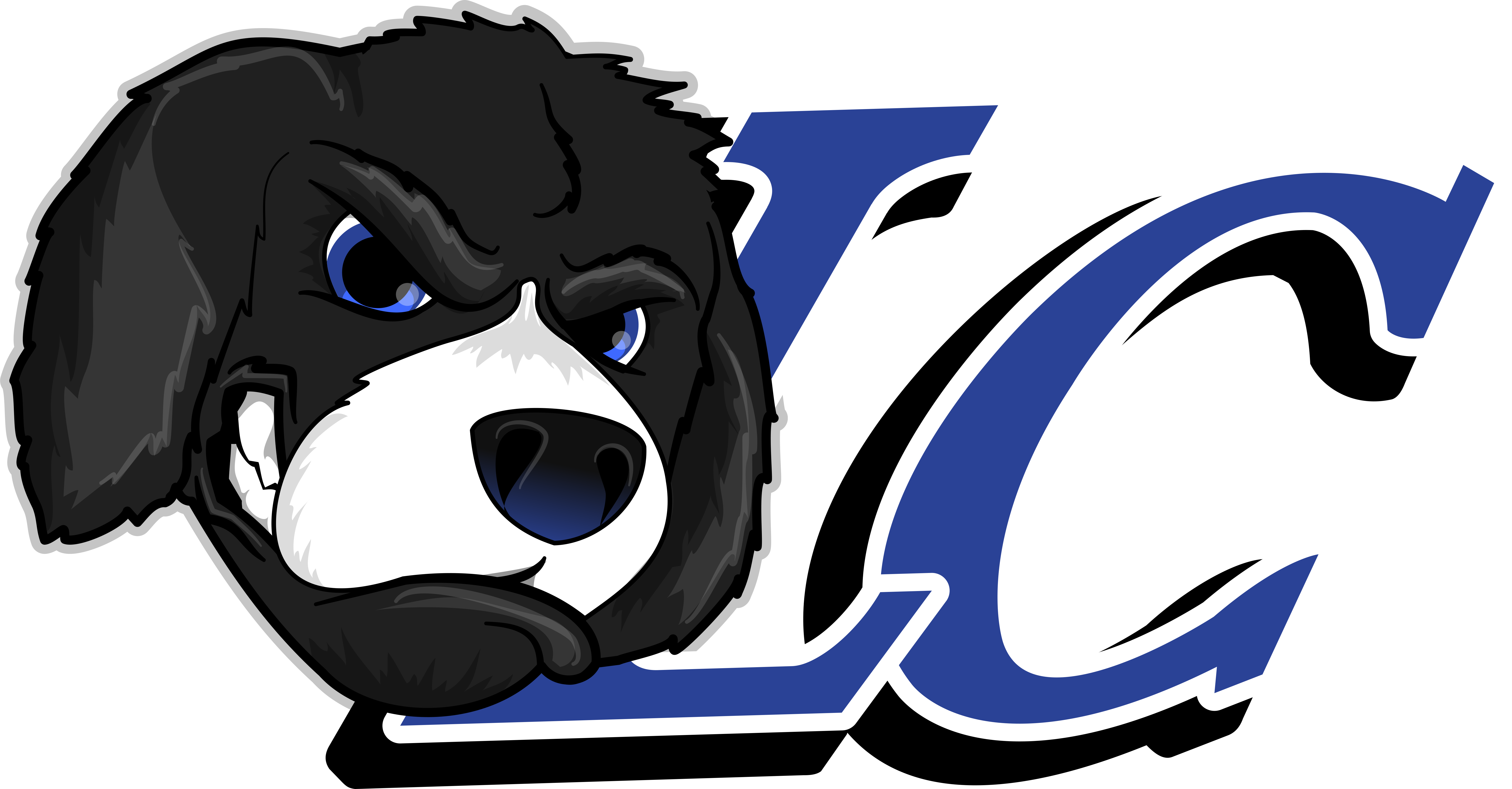 The New Logo Complements But Does Not Replace The Full - Lewis And Clark Community College Mascot Clipart (7109x3711), Png Download