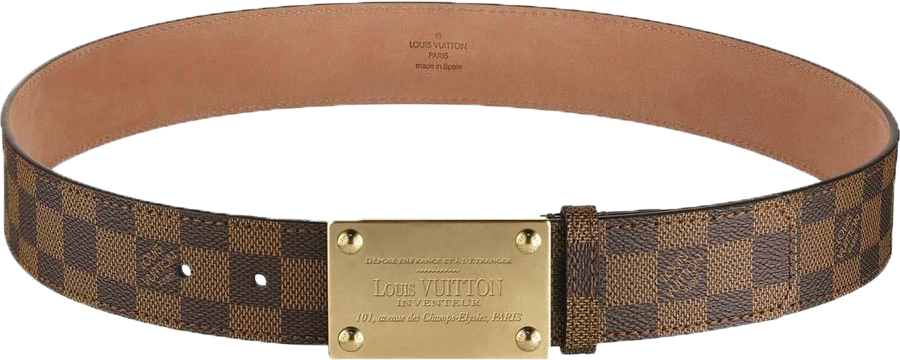 Louis Vuitton Inventeur Damier Belt - Louis Vuitton Belt Psd Clipart (900x360), Png Download