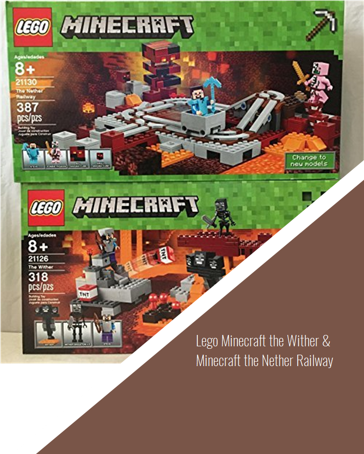 Lego Minecraft The Wither & Minecraft The Nether Railway - Лего Майнкрафт 21130 Clipart (735x1100), Png Download