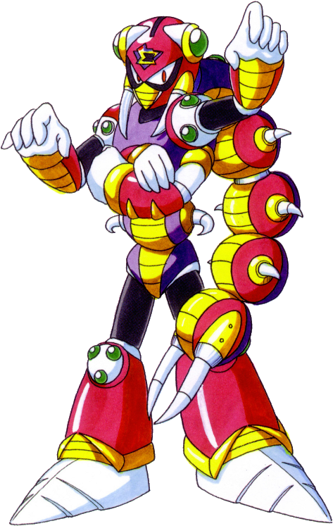 Megaman X2 Magna Centipede Clipart (750x950), Png Download