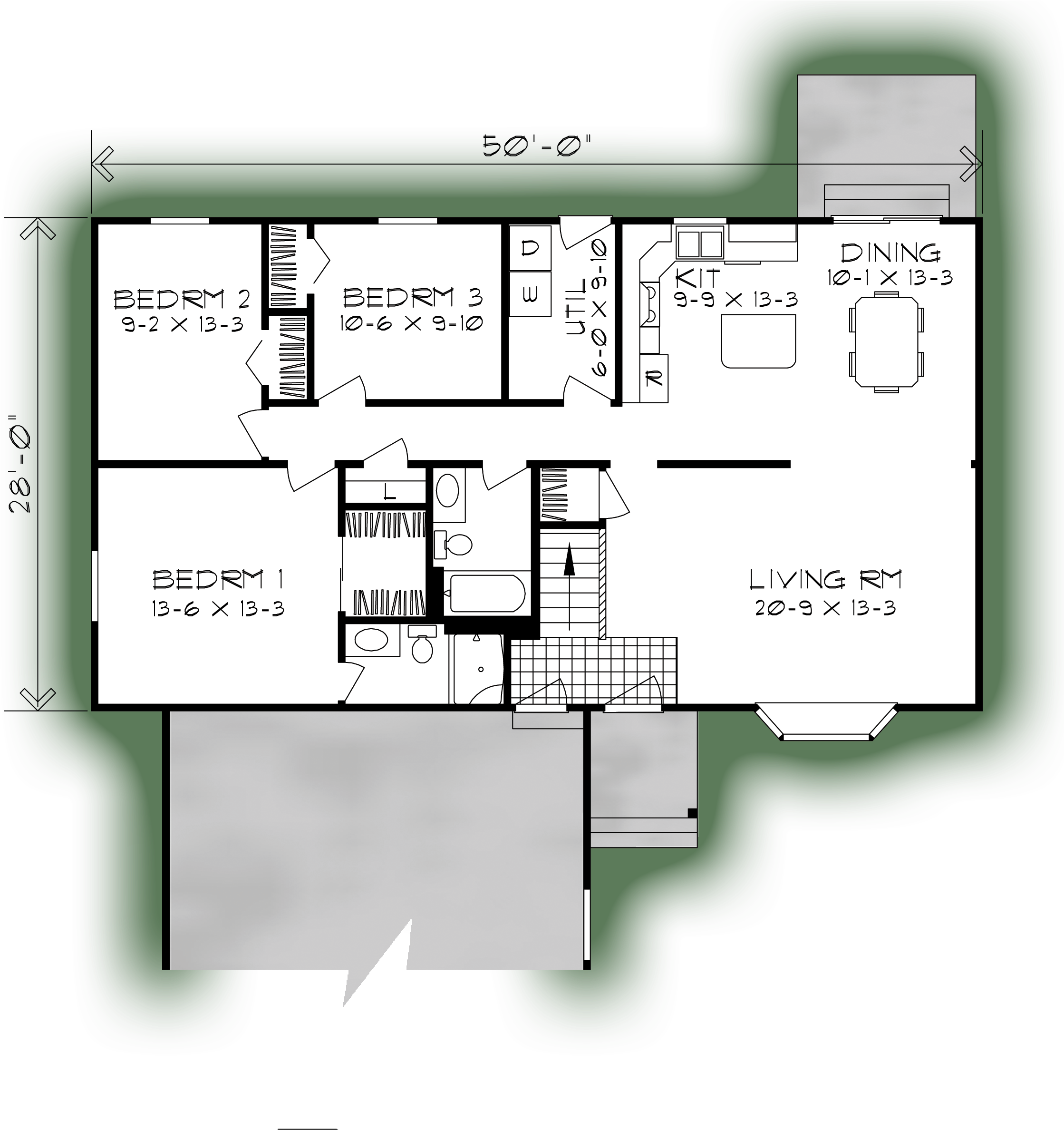 Lindenwood B Square Footage - Floor Plan Clipart (2400x2550), Png Download