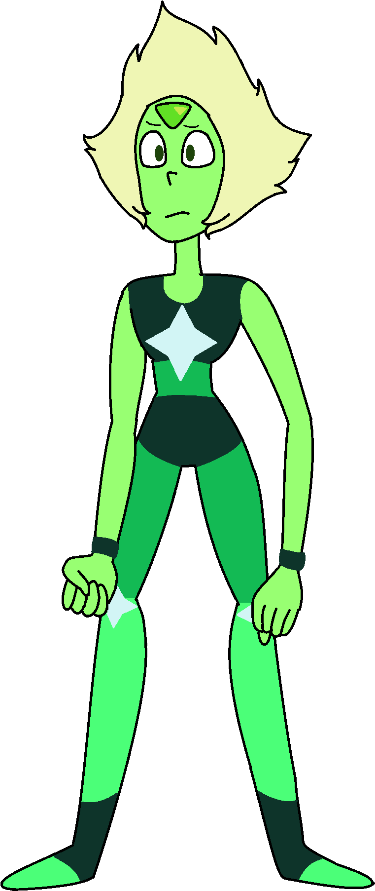 [oc] Momswap Au Crystal Gem Peridot - Su Peridot Crystal Gem Clipart (963x1863), Png Download