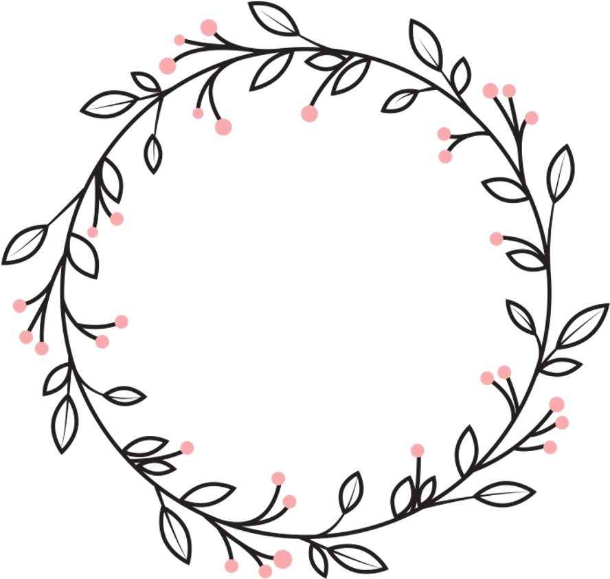 Berries Leaves Vines Wreath Swirls Decoration Icon - Circle Clipart Png Decorative Transparent Png (888x842), Png Download