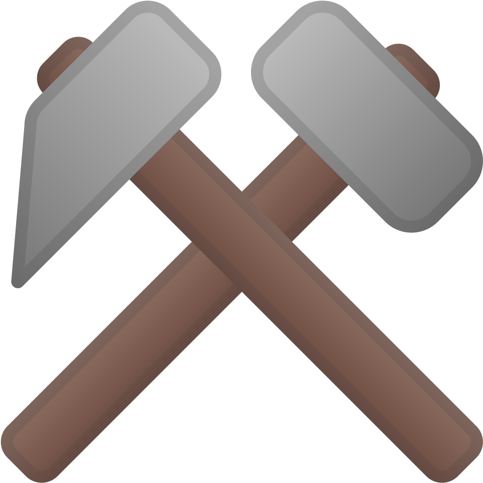 Download Svg Download Png - Hammer And Pick Emoji Clipart (1024x1024), Png Download