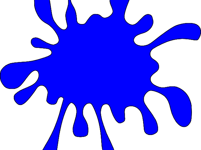 Blur Clipart Blue Paint - Orange Paint Splat Clipart - Png Download (640x480), Png Download