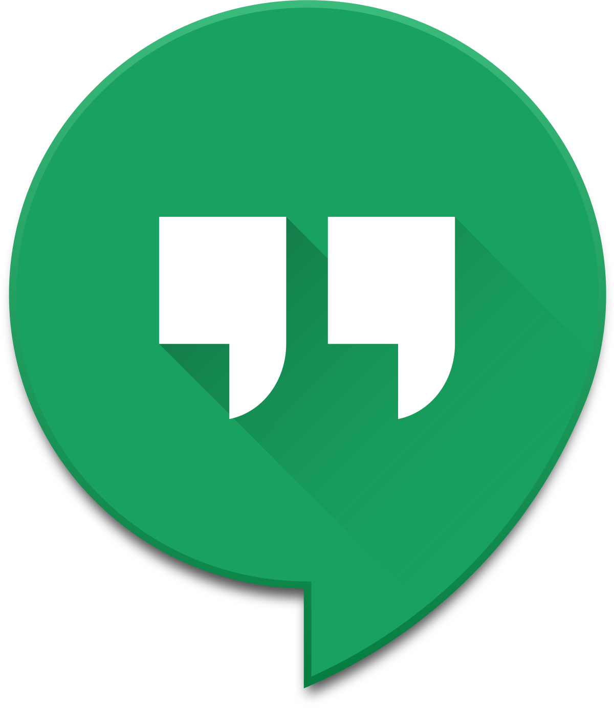 Google's Very Own Voip Service Is Quickly Becoming - Google Hangouts Logo Clipart (1200x1390), Png Download