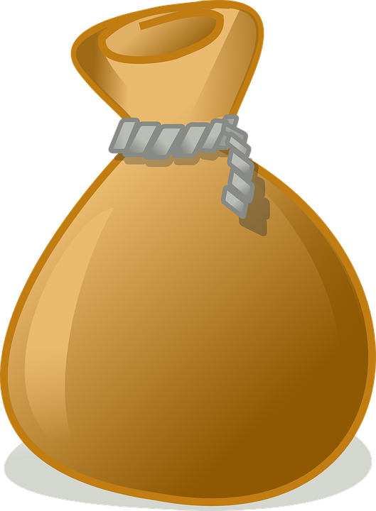 Money, Bag, Brown, Rope, Sack - Money Bag Clip Art - Png Download (529x720), Png Download