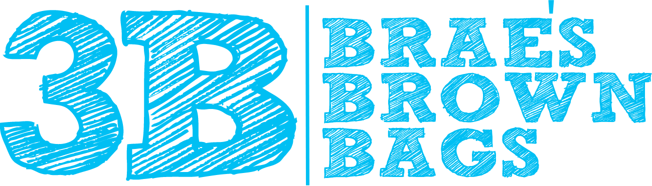 3b Brae's Brown Bags - 3 B Png Clipart (1300x372), Png Download