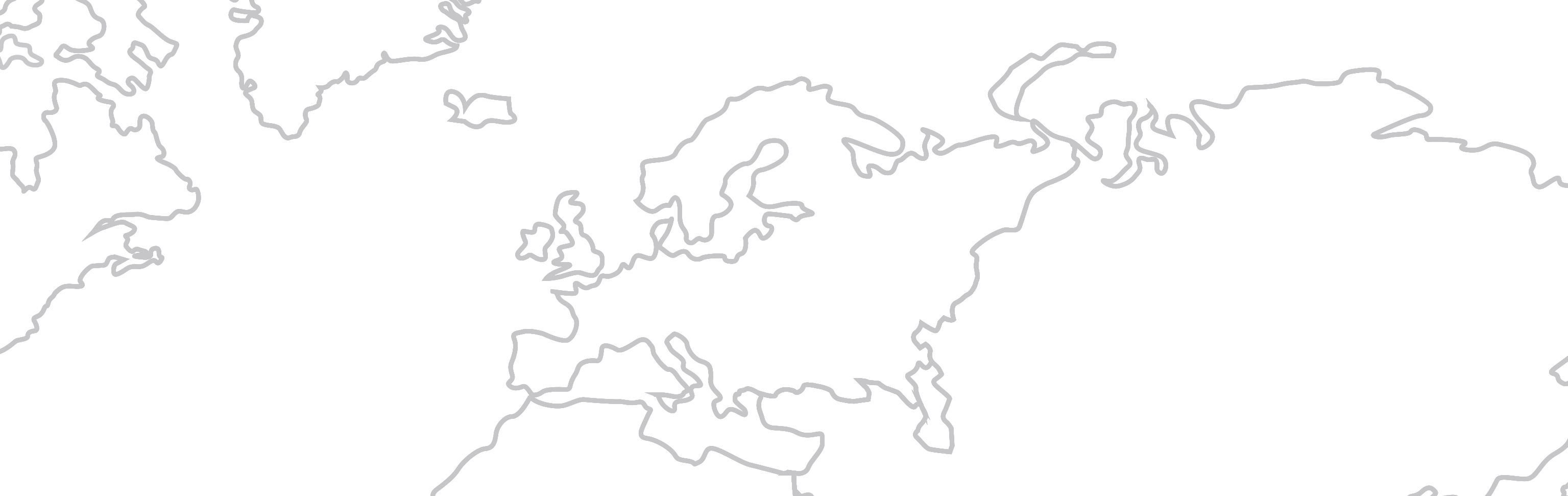 White Line Art Sketch - Europe Map Simple Lines Clipart (3071x971), Png Download