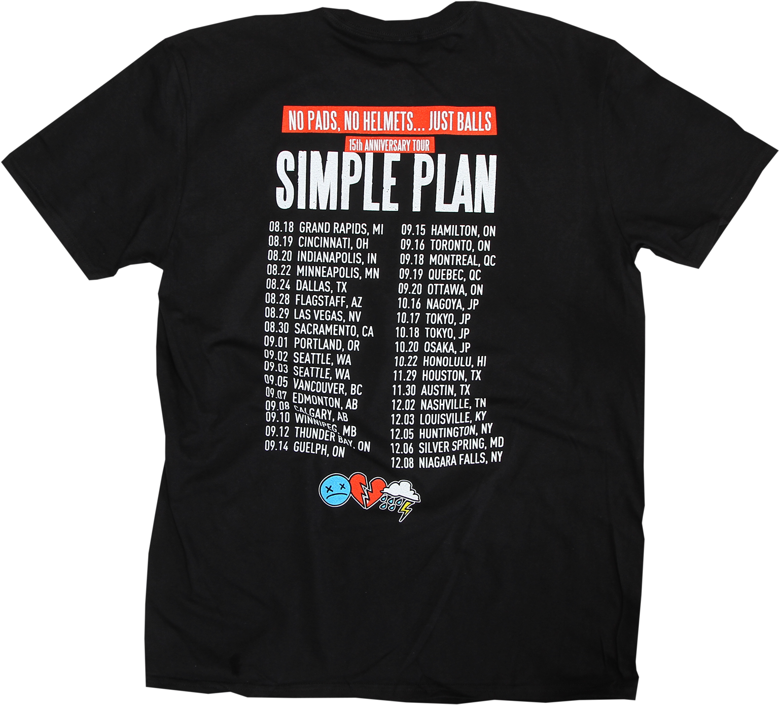 Icon Tour T-shirt - Simple Plan Simple Plan Clipart (1536x1390), Png Download