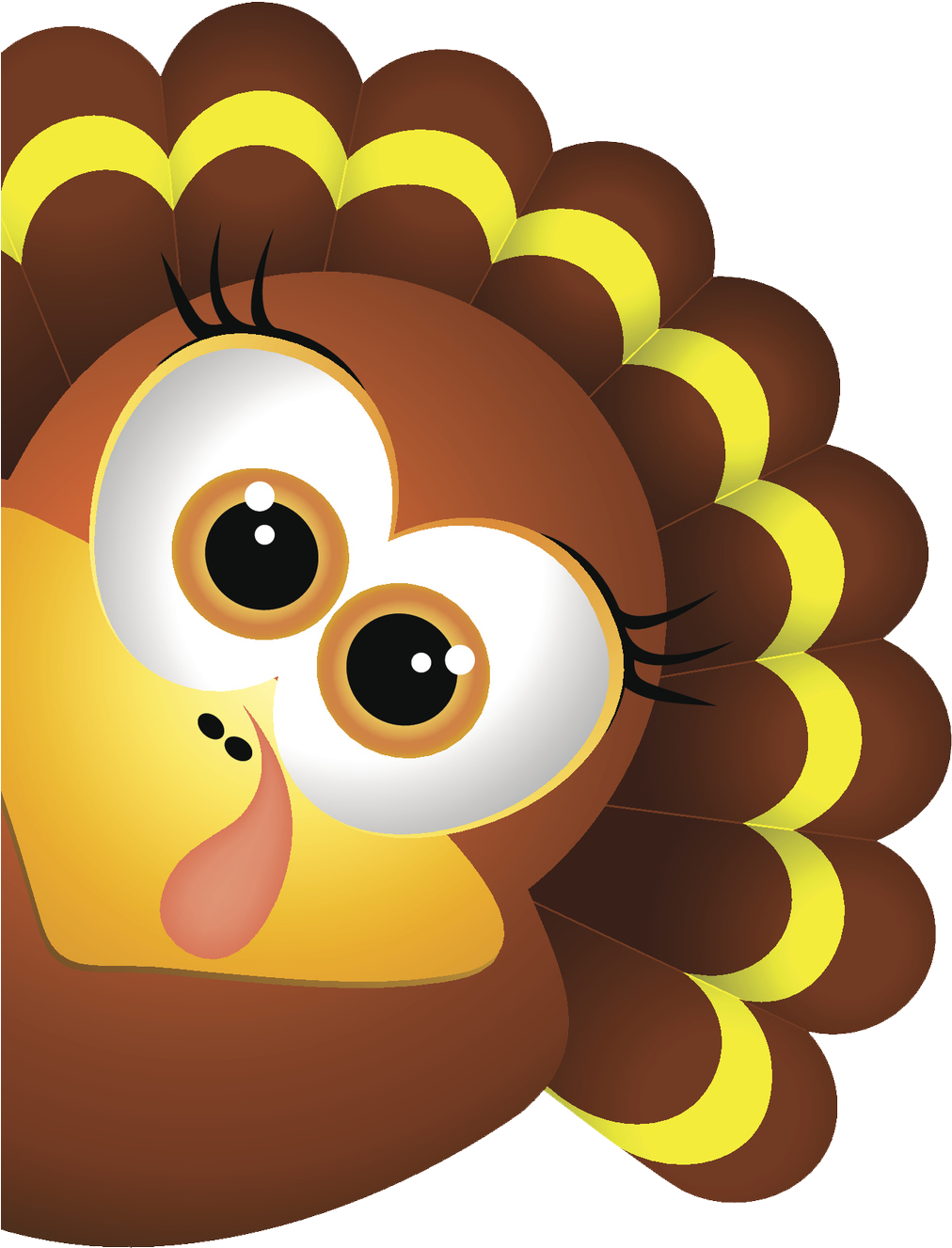 Turkey-left - Turkey With A Santa Hat Clipart (1037x1424), Png Download