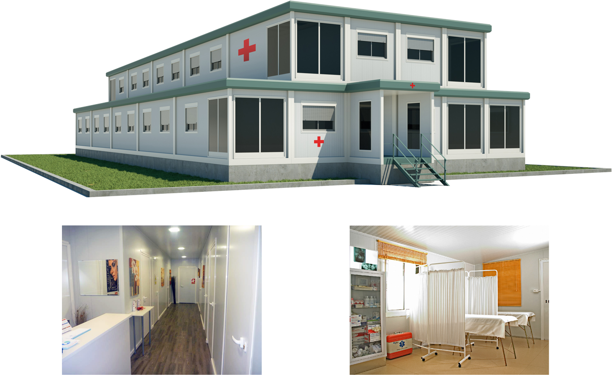Modular Hospitals - Hospital Building Clipart (1260x840), Png Download