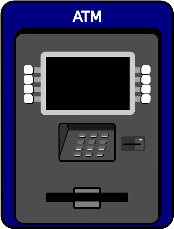 Free Simple Atm Machine Clip Art Bulletin Boards Png - Atm Transparent Png (618x800), Png Download