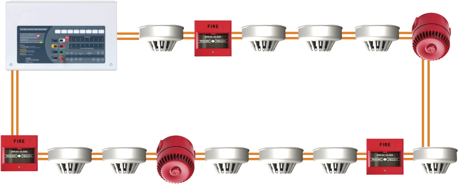 Fire Alarms Dublin System Graphic - Fire Alarm System Clipart (939x393), Png Download