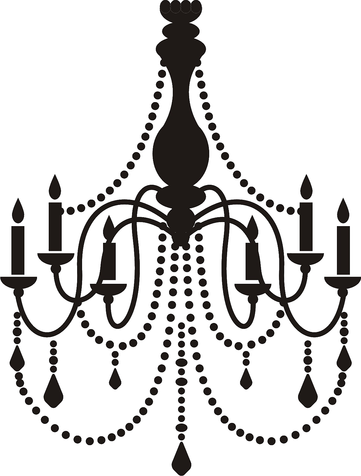 Vector Chandelier Clipart (1170x1543), Png Download