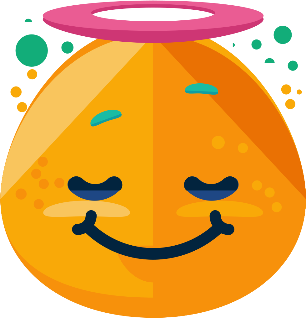 Imgly Sticker Emoticons Angel - Emoji Clipart (1000x1032), Png Download