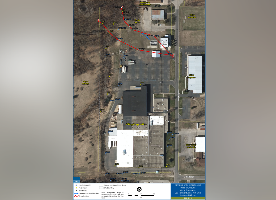 Company Finds Very High Pfas Levels Near Its West Michigan - Floor Plan Clipart (894x650), Png Download