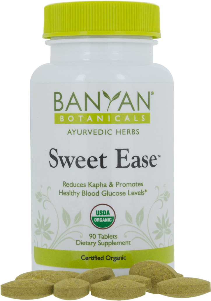 Sweet Ease 90 Tablets 500 Mg Banyan Botanicals - Banyan Botanicals Clipart (1000x1090), Png Download