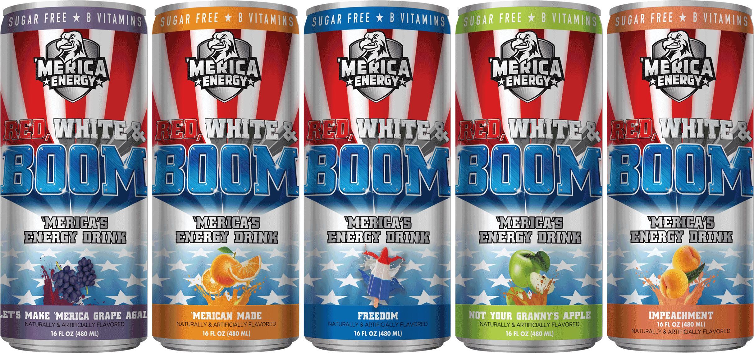 'merica's Energy Drink - Merica Energy Clipart (2427x1136), Png Download