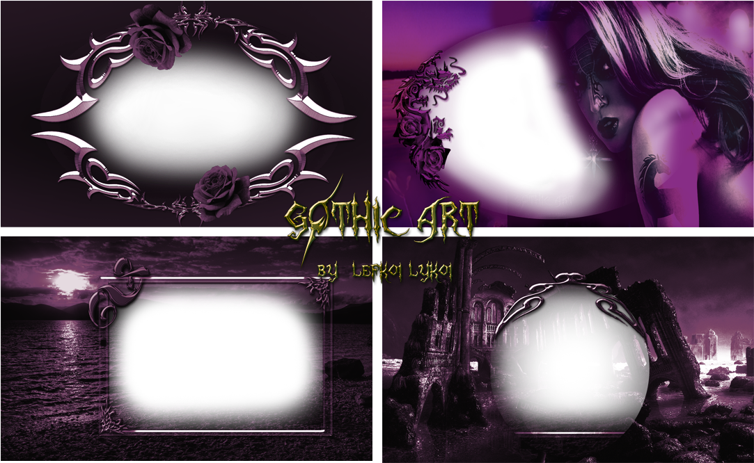Gothic Photoshop Frames Images - Gothic Frames Clipart (1083x666), Png Download