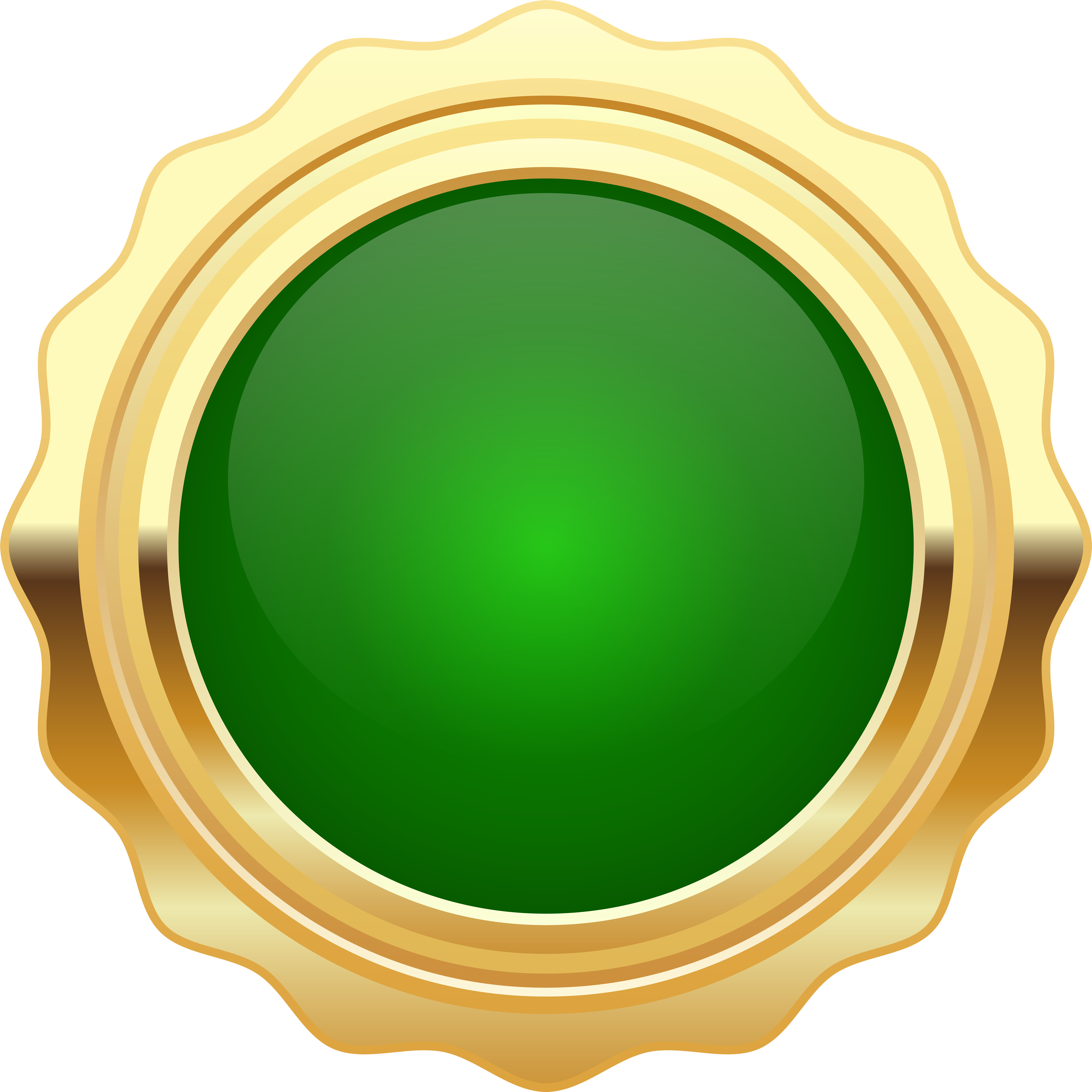 Clip Art Seal Green Gold Png Image Ⓒ Transparent Png (8000x8000), Png Download