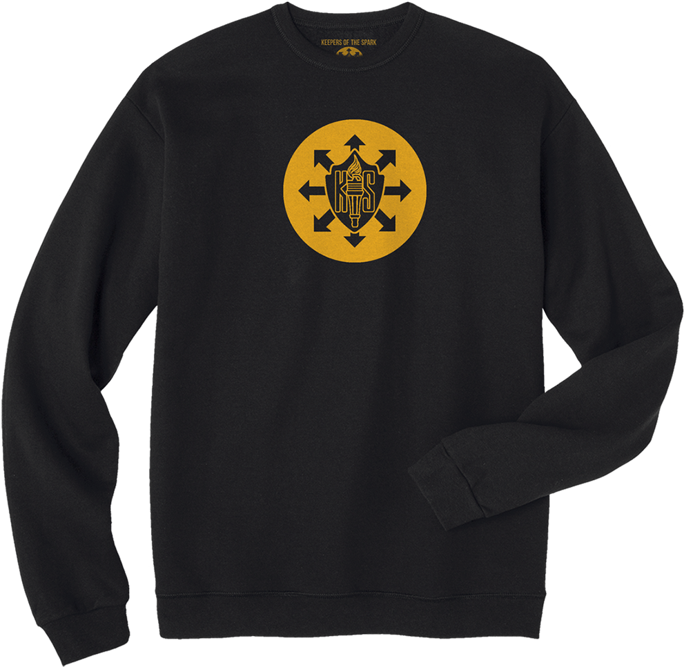 Circle Badge Sweatshirt - Black Hanes Crewneck Sweatshirt Clipart (1080x1080), Png Download