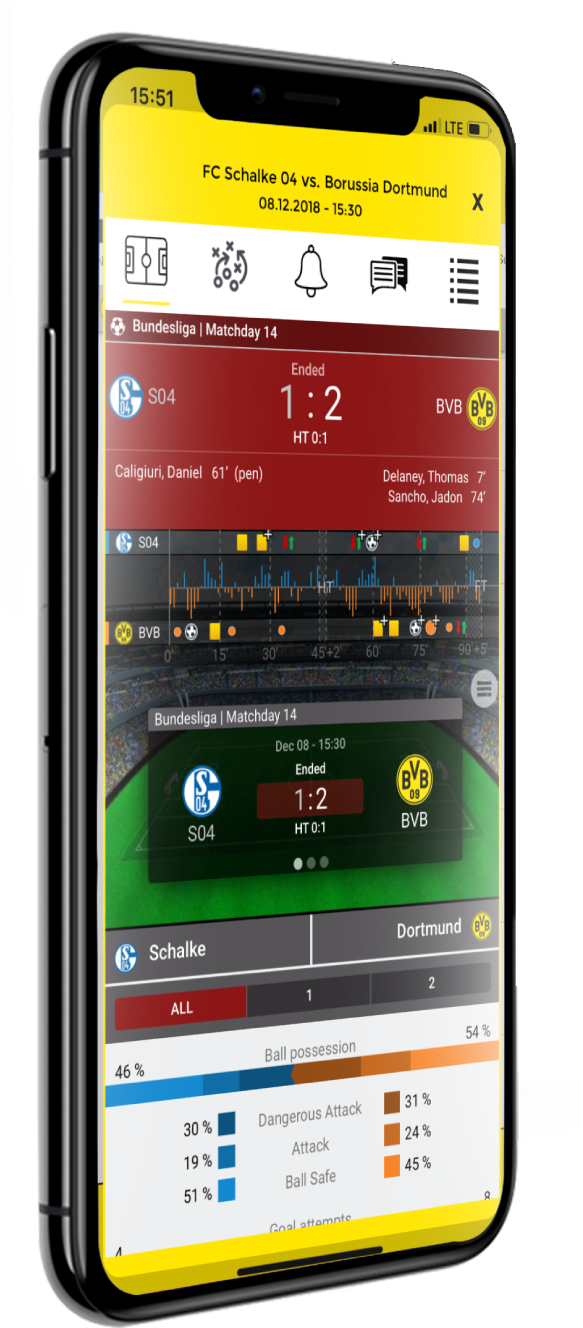 Echte Bvb Liebe In Einer App Alles Zu Borussia Dortmund - Smartphone Clipart (582x1344), Png Download