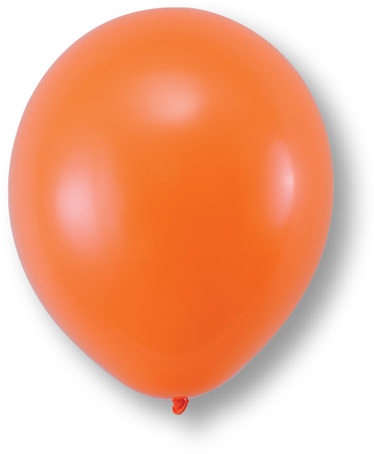 130 Standard Orange - Balloon Clipart (564x683), Png Download