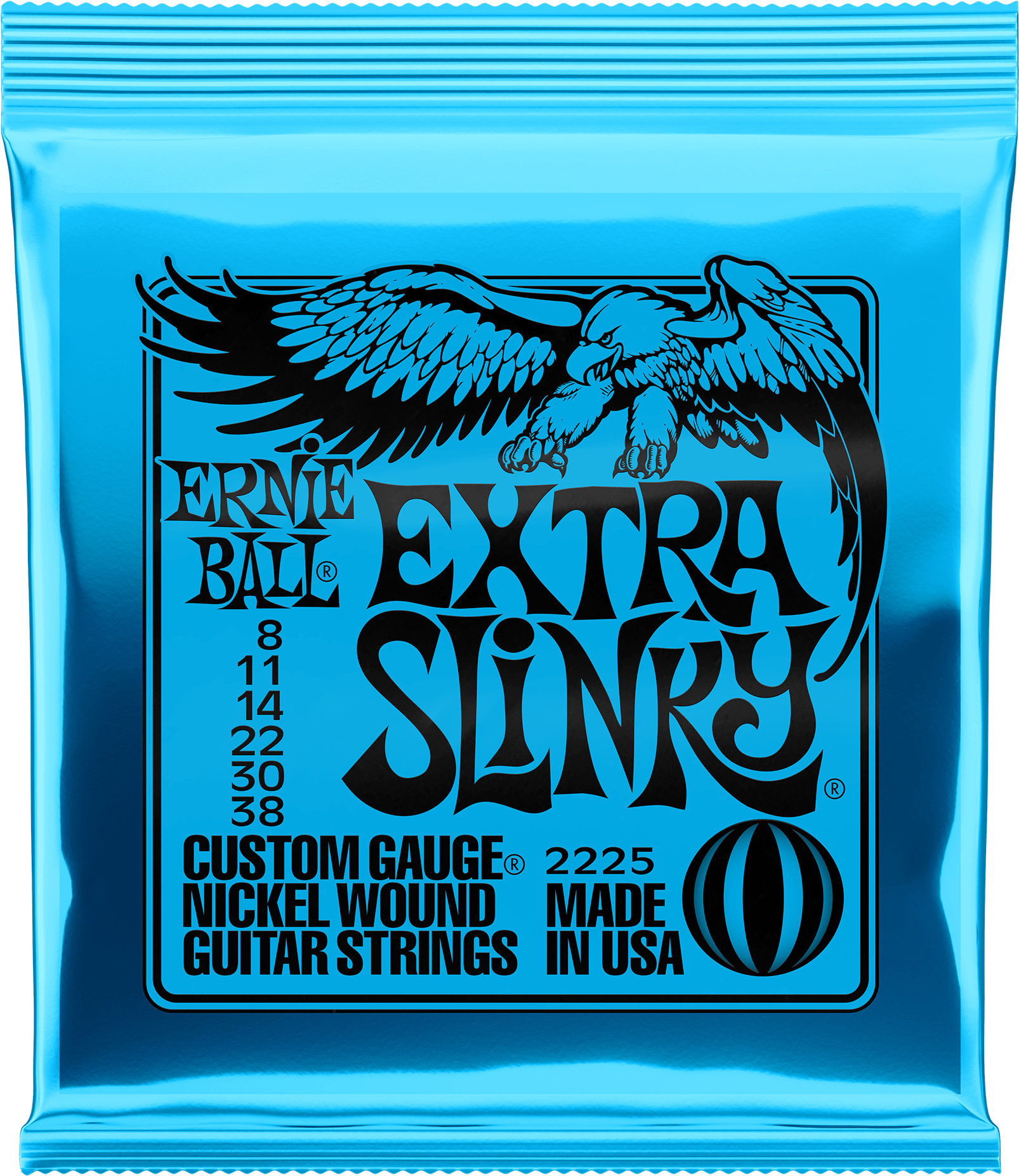 Lighter Gauges - Ernie Ball Extra Slinky Gauges Clipart (2000x2000), Png Download