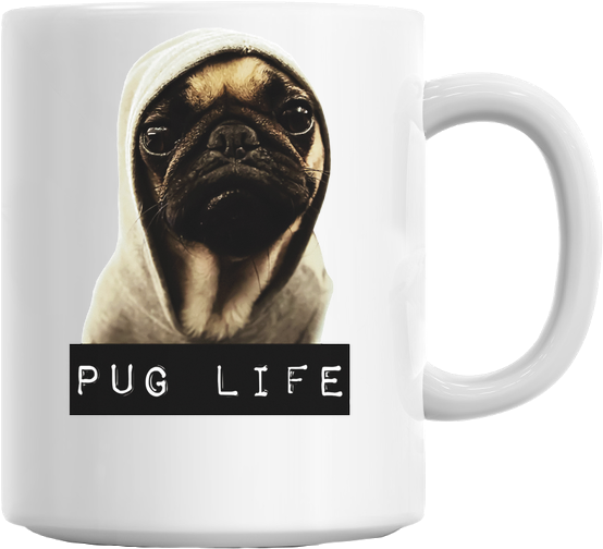 Pug Life Mug - Iphone 8 Plus Pug Case Clipart (629x579), Png Download