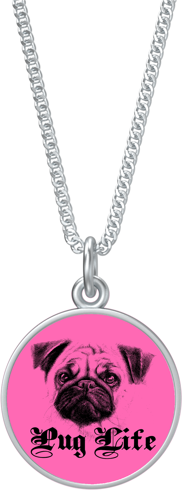 Beautiful Pug Life Necklace For Pug Dog Owners - Necklace Clipart (709x1905), Png Download