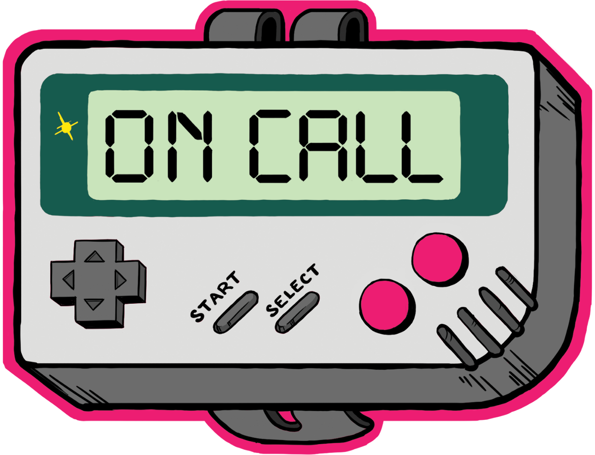 Button's On-call Sticker, Designed By Cori Huang Clipart (1200x918), Png Download