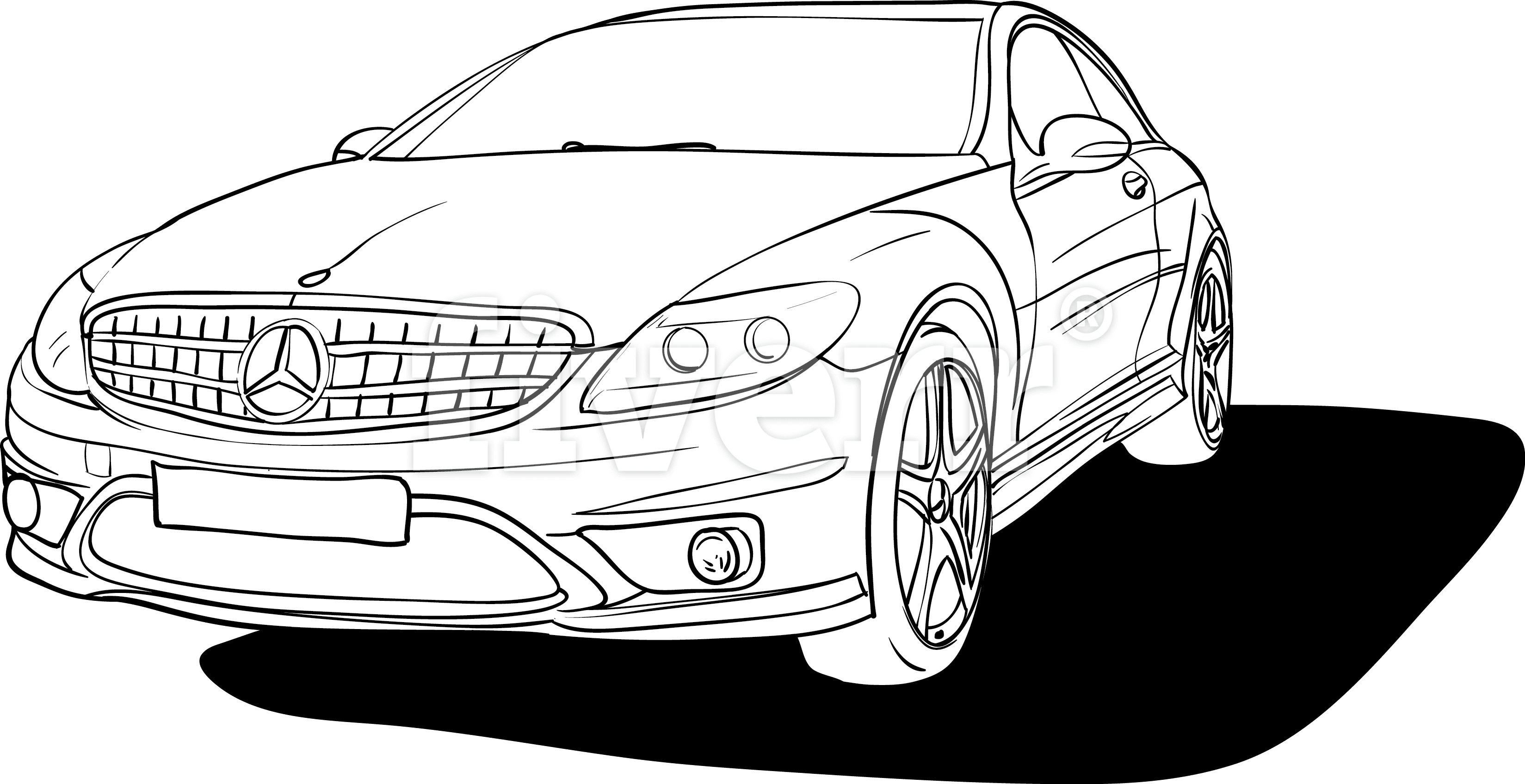 Big Worksample Image - Executive Car Clipart (3297x1695), Png Download