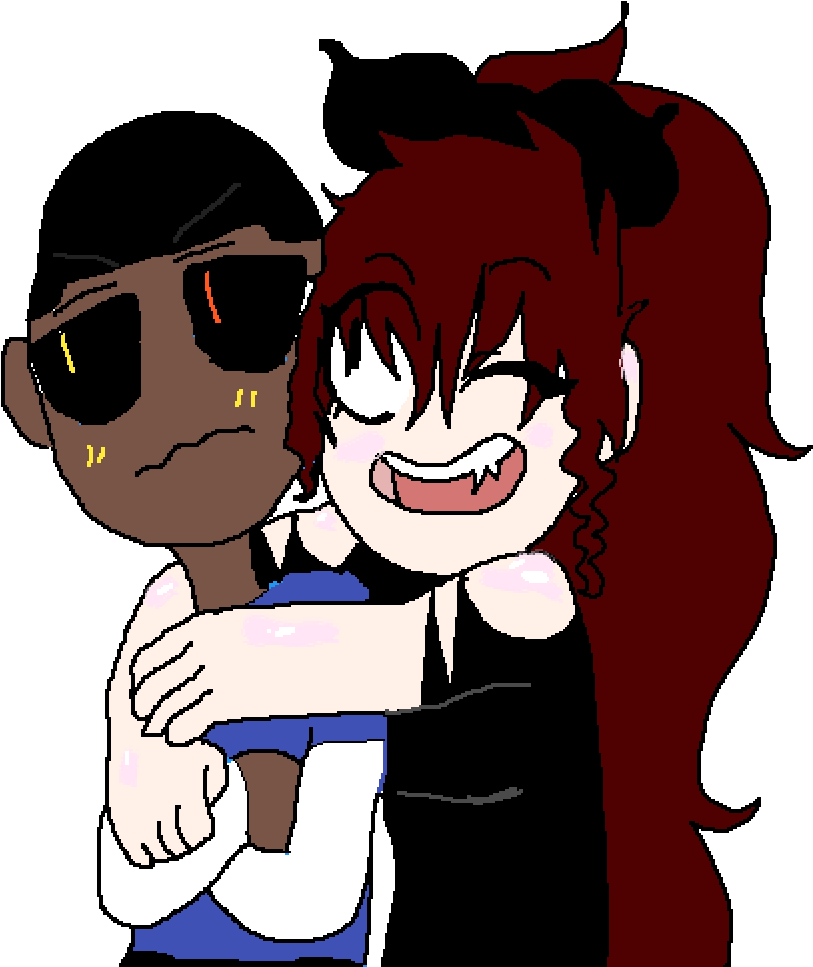 Angel Y Demonio - Cartoon Clipart (1000x1000), Png Download